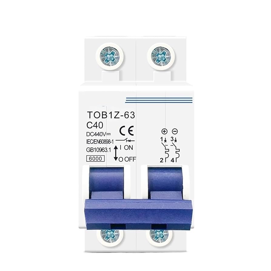 TOB1Z-63 2P DC MCB 6KA 440V Mini Circuit Breaker 3A 6A 10A